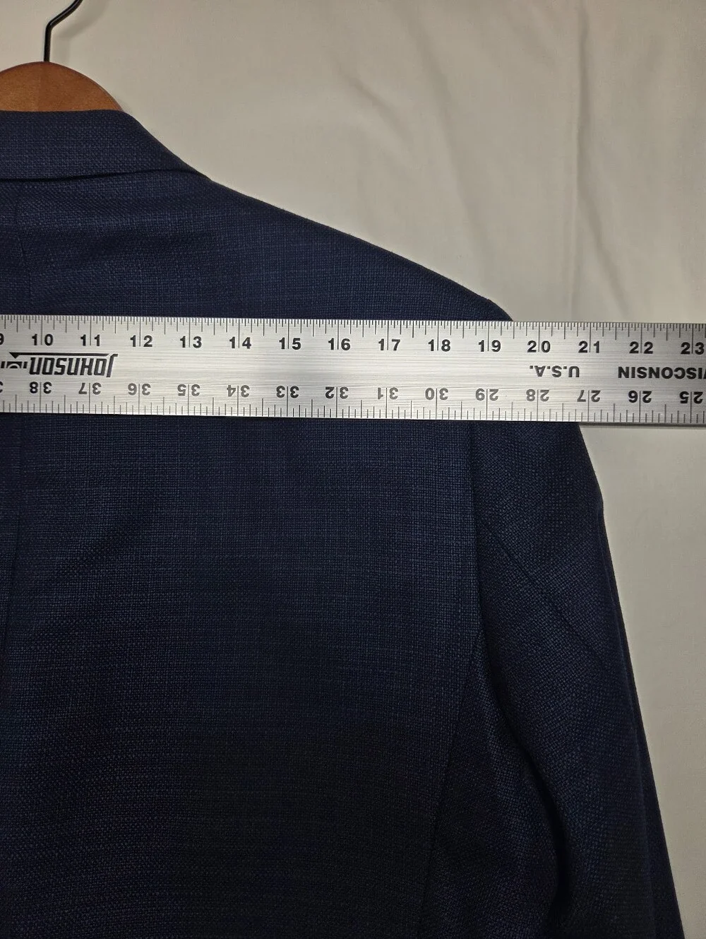 Jack Victor Elite 44R Blue Textured Blazer REDA Super 110's Wool Canada